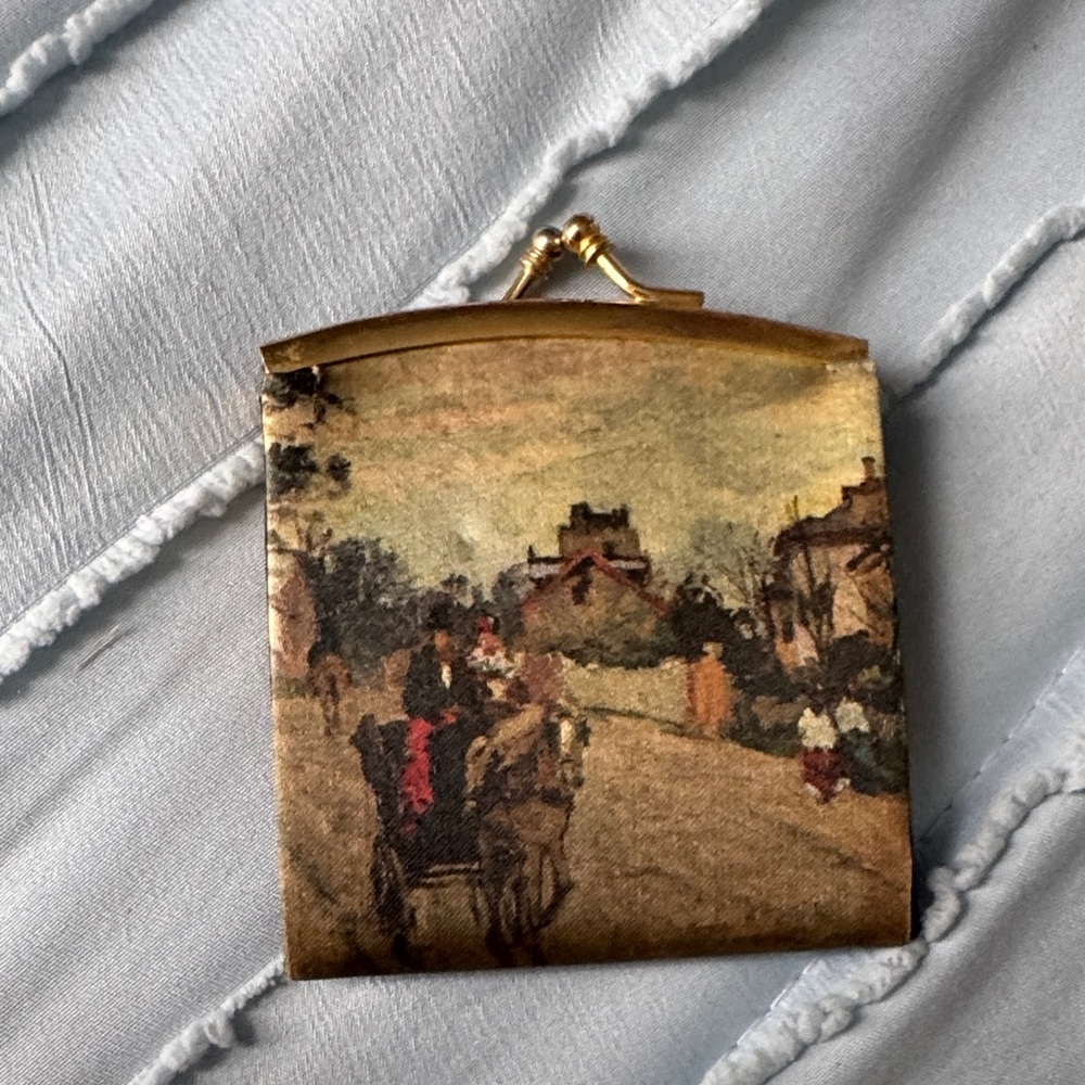 Vintage 18th century silk Coin Purse